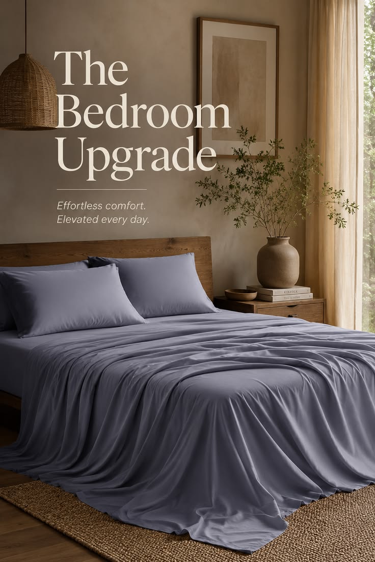 Styled bedroom with premium bedding
